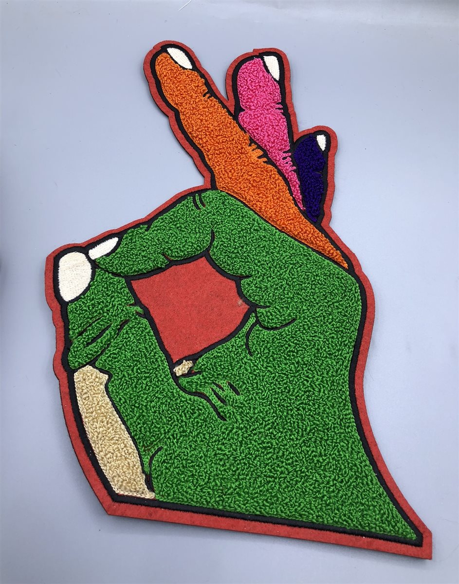 Embroidered patch close-up